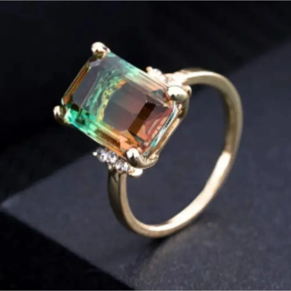 Women's Elegant, Colorful Statement Ring Size 6